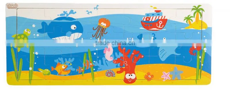 2014 popular child toys silk screen printing 21 pcs car bus plane boat design custom jigsaw puzzle