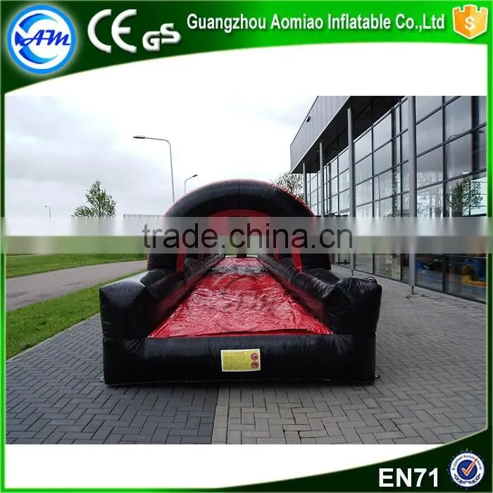 Commercial black n red long water slide,water slip n slide for backyard