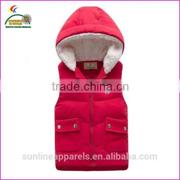 windproof duck down vest with pocket