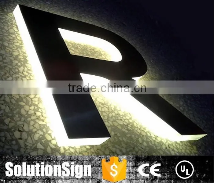 Led full lighting acrylic letter sign, 3d plastic acrylic sign letter, plastic acrylic led light letter
