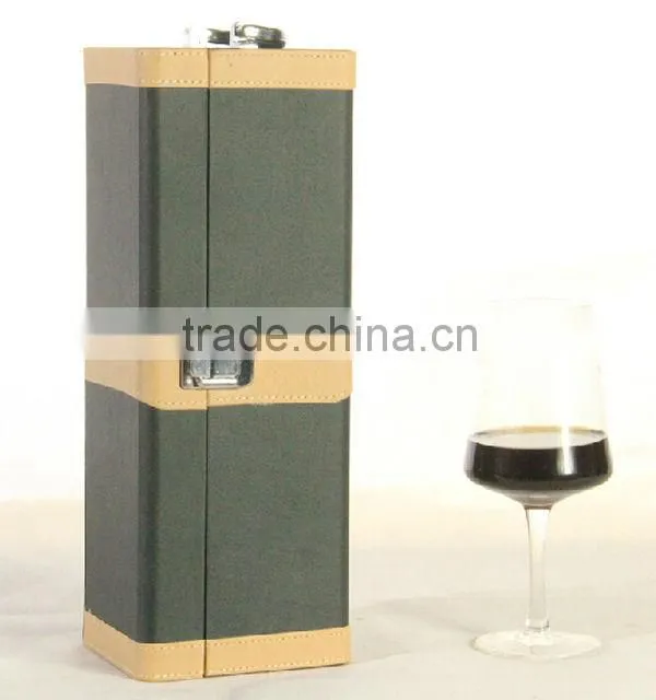 2015 Handmade High Quality leather box for wine glasses