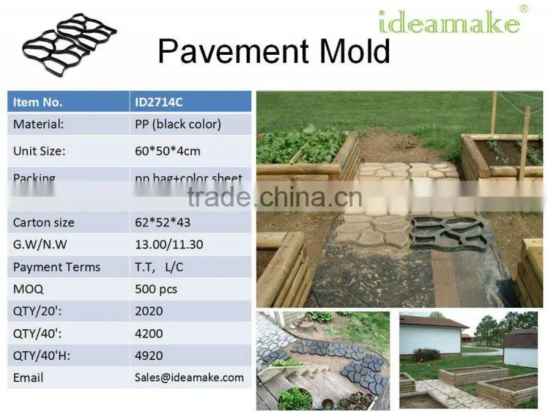 Plastic Concrete Pavement Mold Cobble Paving Block Mould Ornaments for sale South Africa