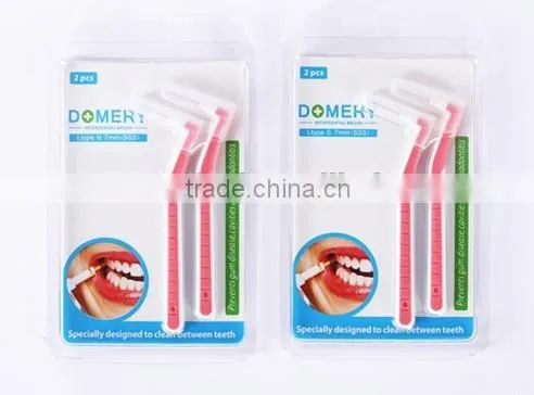 Cheap and good quality interdental brush 2pcs per blister card