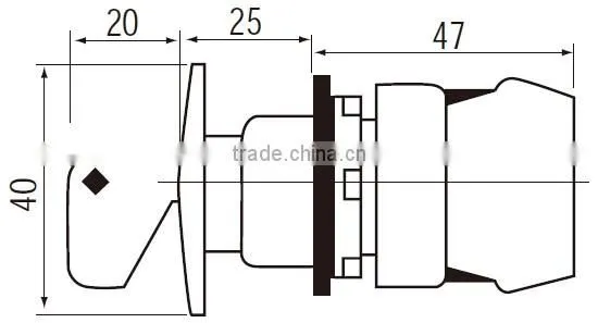 CNTD Cheap Import Products NO NC Emergency Stop Key Knob Push Button Switch