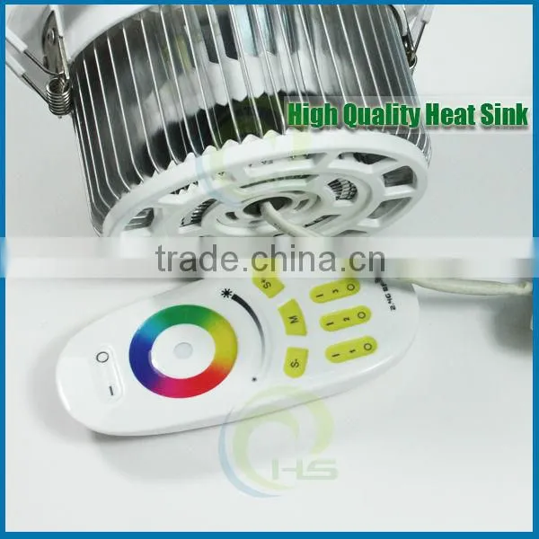 AC86-265v wireless remote control aluminum housing&heat sink,round RGBW led panel light