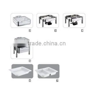 Indian chafing dish, serving dishes with stand