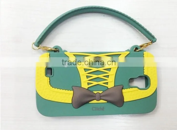 2013 Newest Silicone Bowknot Wallet Fancy Luxury Cell Phone Cases for Sumsung 9300/ 9500/ 7100 "11"