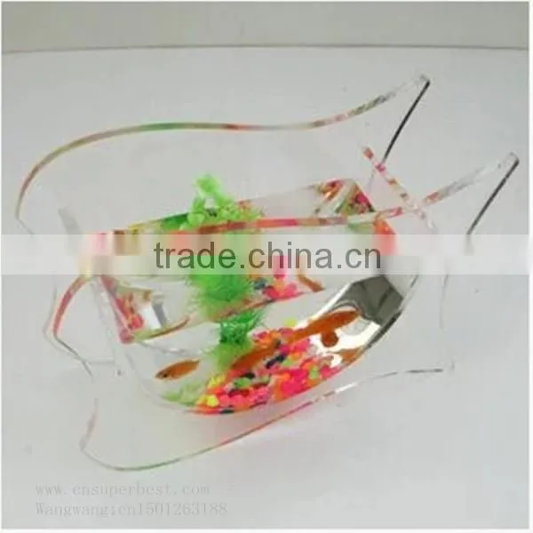 acrylic aquarium fish tank with logo printing