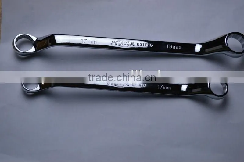 Mirror finished double ring offset spanner