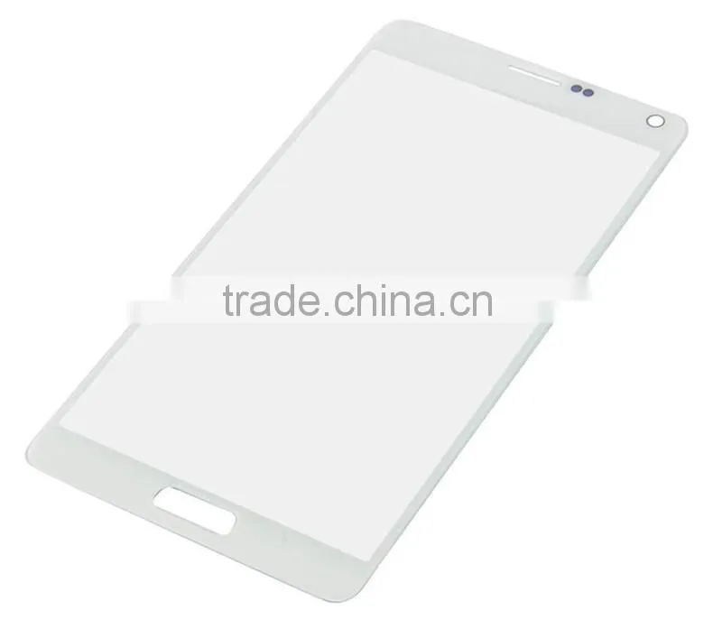 10PCS/LOT Replacement Front Touch Screen Glass Lens For Samsung Galaxy Note 4 N9100 Black White Color