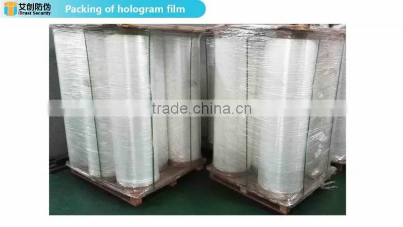 Chinese self adhesive transparent bopp holographic film roll
