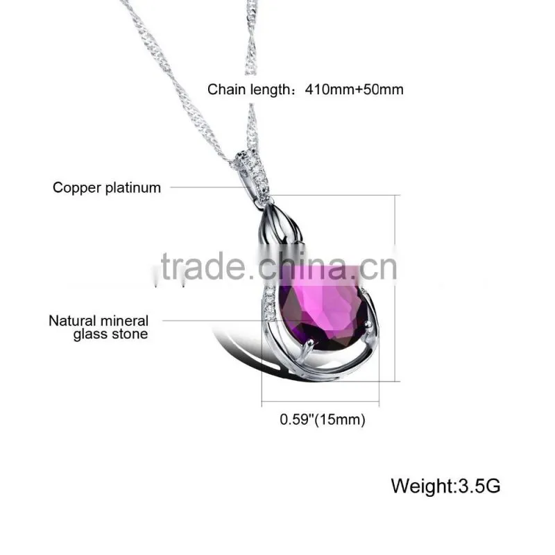 new products 2016 fashion women gold jewelry heart shape cz pendant