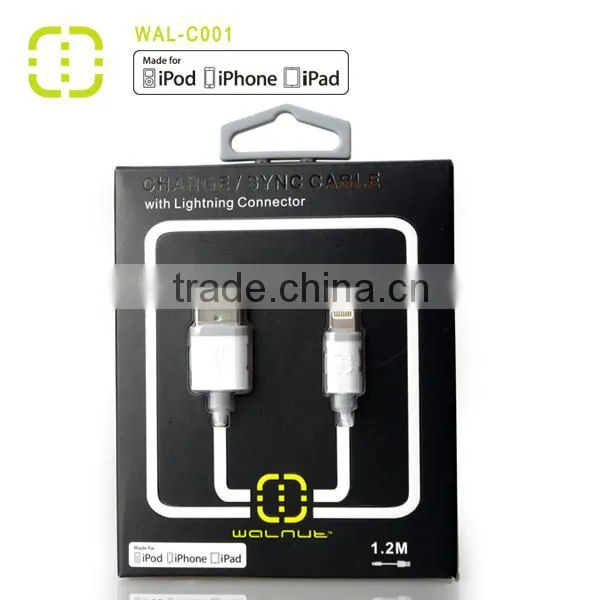 new design MFI flat cable for apple iphone6s/mfi cable manufacture