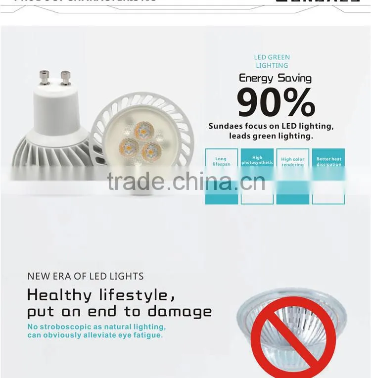 LED spotlight GU10 series 3W warm white cool white gu10 led spotlight spot bulb AC85-265V