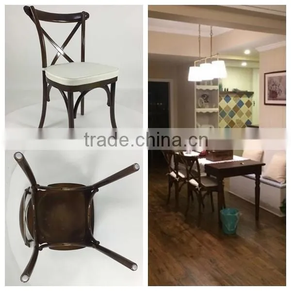 wood cross back chair for garden and wedding