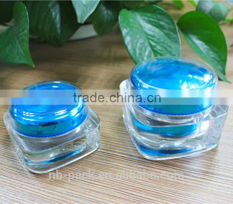5g square cosmetic container small plastic cosmetic containers mini acrylic jar