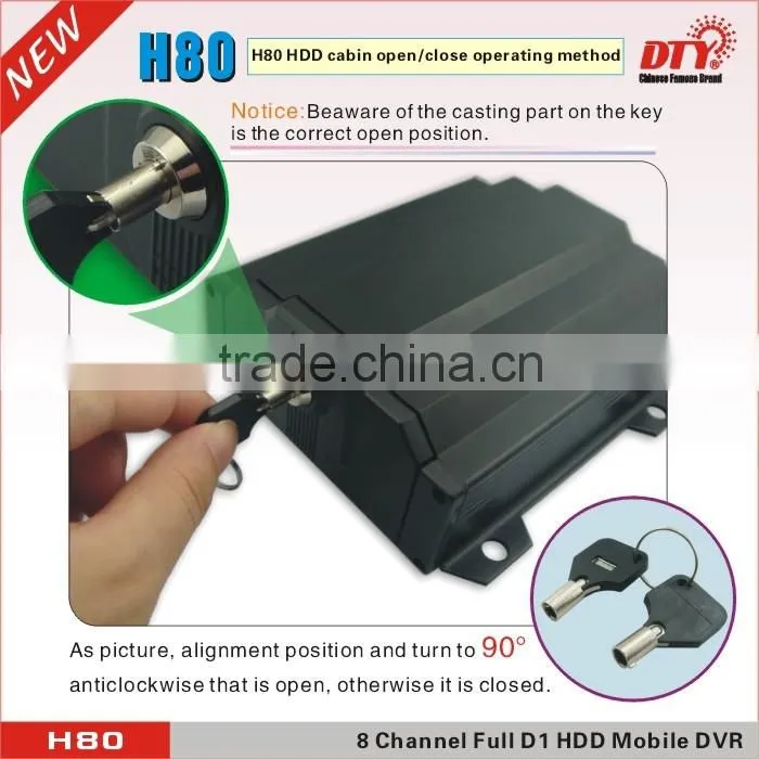 4ch 12 volt internal hdd mini hd dvr with sd card slot