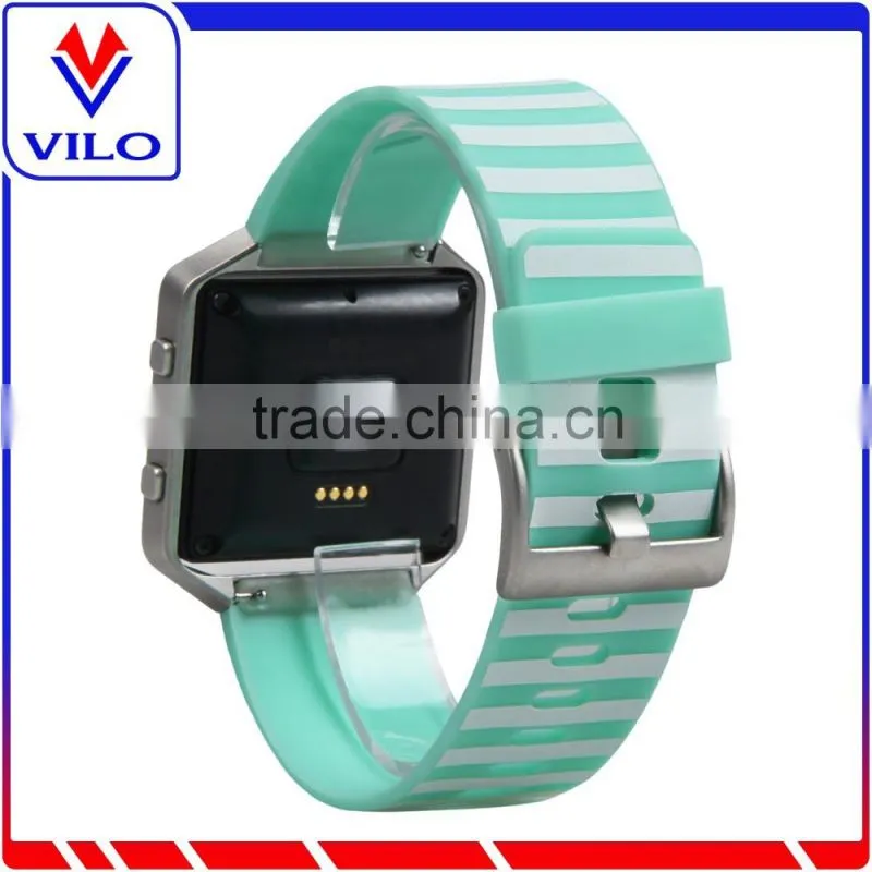 China Manufacturer Soft Silicone Wrist Band For Fitbit Blaze, For Fitbit Blaze Rubber Watch Band