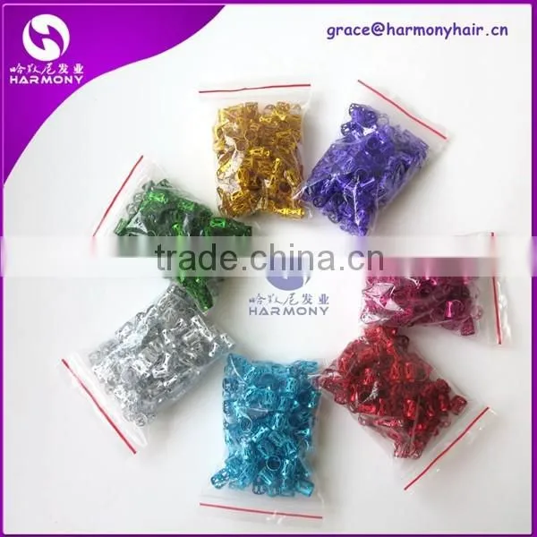 NEW ARRIVE dreadlock beads for braided box braiding, twist braids, dreadlock hair extension 7mm hole 7 colors