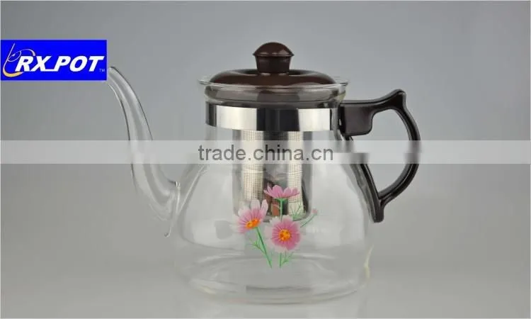 Perfect Clear Heat Resistant Borosilicate Glass Teapot & Infuser for loose tea or display tea 700F/1000F
