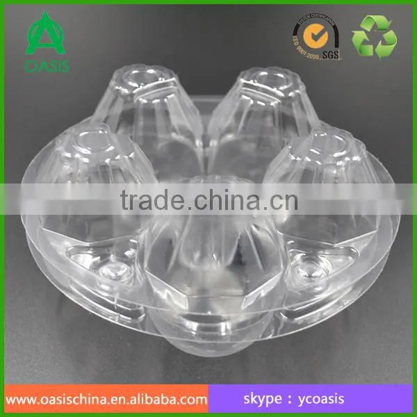 round 5 hole Plastic disposable egg tray