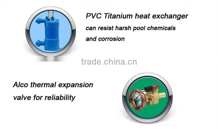 Residental air source heat pump water cooled chiller