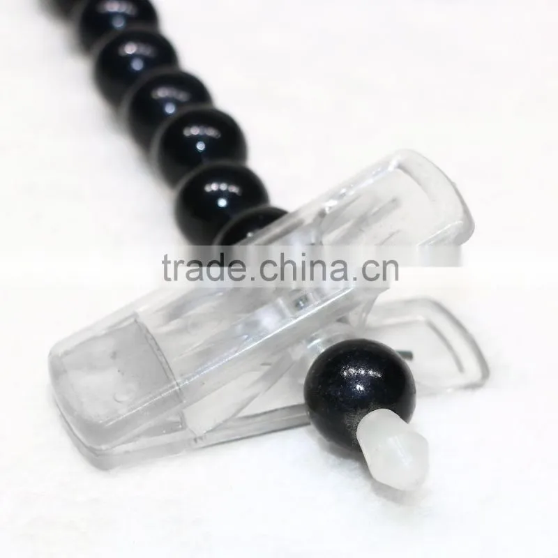 Luxury padded pearl pant hanger with plastic clips