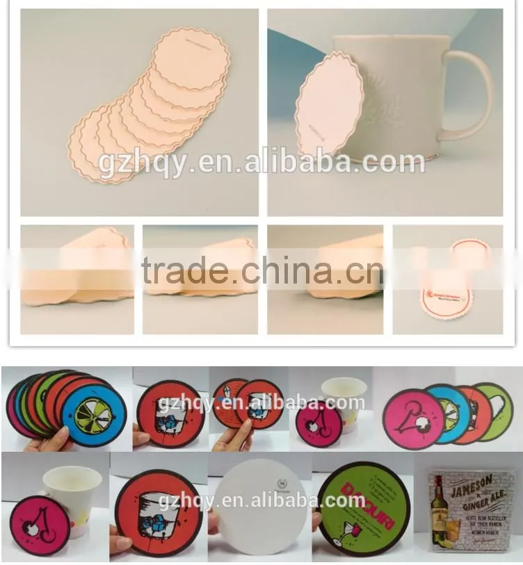 Custom Beer/Wine Absorbent Printed Paper Coaster/Mat Promotional For Pub/Bar