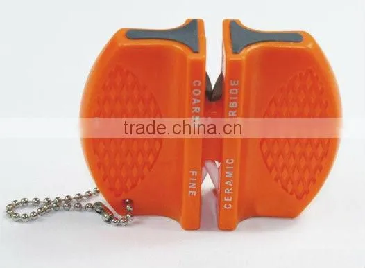 2-Step Portable/Pocket Knife Sharpener with Key Chain