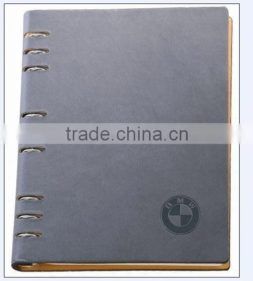loose spiral business office leather notebook