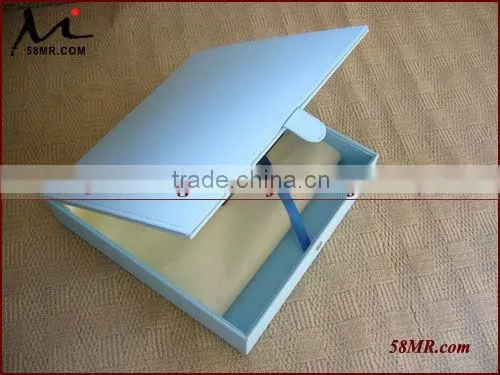 Ribbon Fabric Linen Photo Album Storage Gift Box
