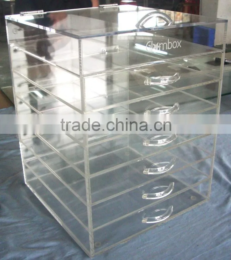 Transparent Acrylic Cosmetic Organizer with drawer, acrylic makeup organzier