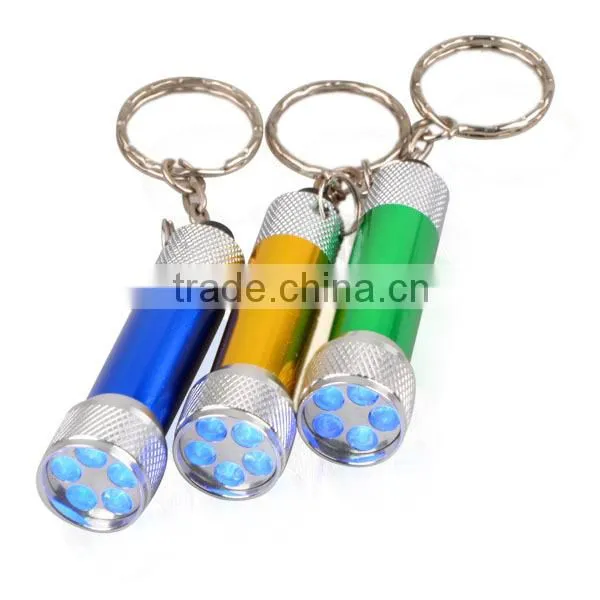 Promotional Gift Blacklight 365nm Custom 5 LED Best Keychain Flashlight