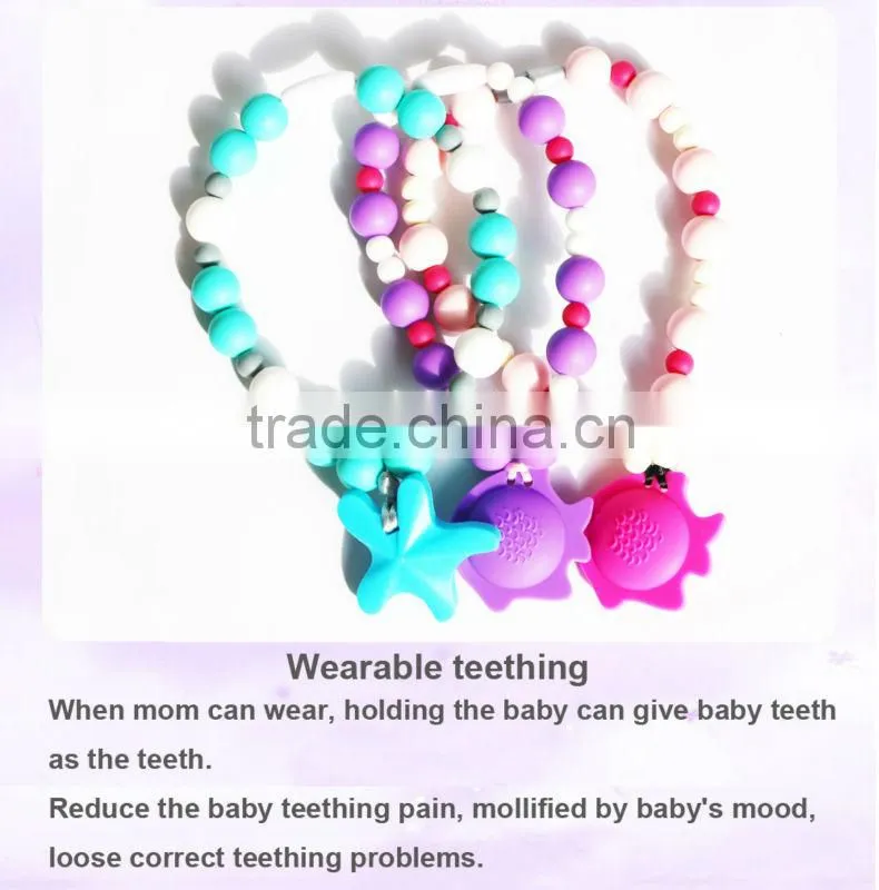 BPA Free Silicone Glow In the Dark Bead Necklace