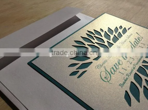 Laser cutting Save the Date - Flower Save The Date for wedding invitation