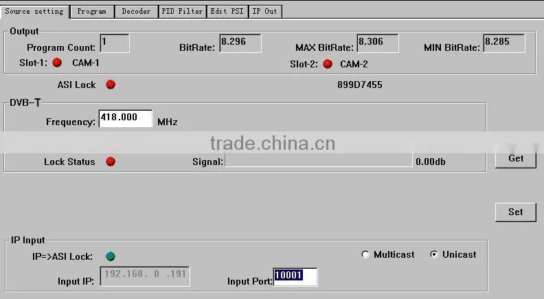 dvb-t2 to ts ip udp decoder (DVB-T/T2+ASI+IP in,2*CI,AV+HDMI+SDI(1080i/720p/576i)+YPbPr+IP+ASI out)