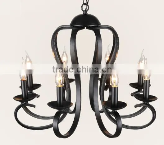 simple design metal chandelier ,America style chandelier ,Glassic candle chandelier,Retro metal branch chandelier