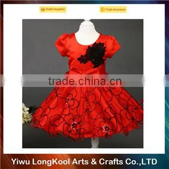 2016 Best selling cute girls princess tutu dress bright red wedding dress