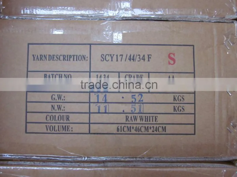 AA grade nylon 6.6 SCY 17/44/34Fsingle covered yarn