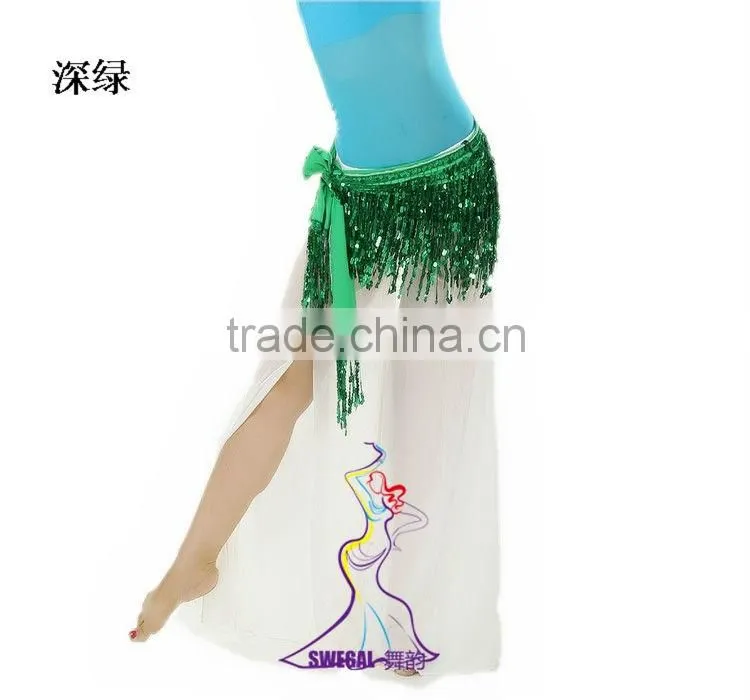 SWEGAL J13055 bright sequin belly dance hip scarf