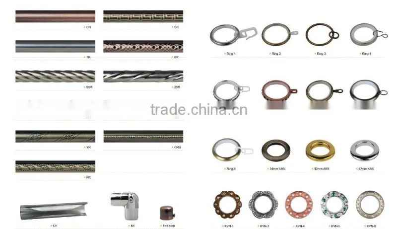 decorative roof 28mm curtain rod end caps for curtain rod set