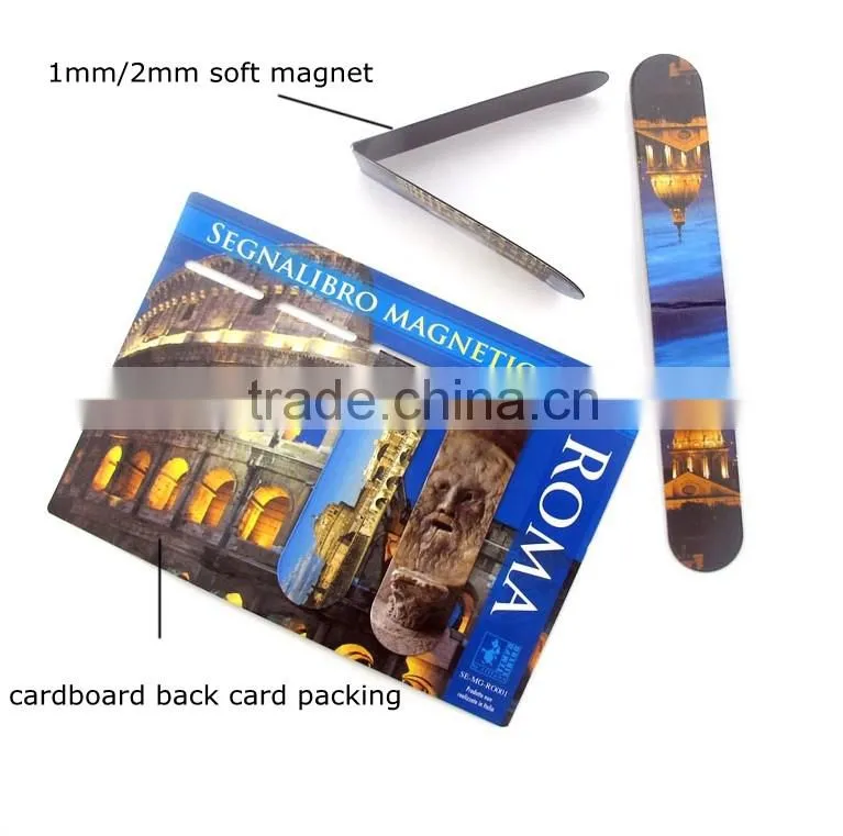 Hot selling folding standard size fancy anime magnet bookmark