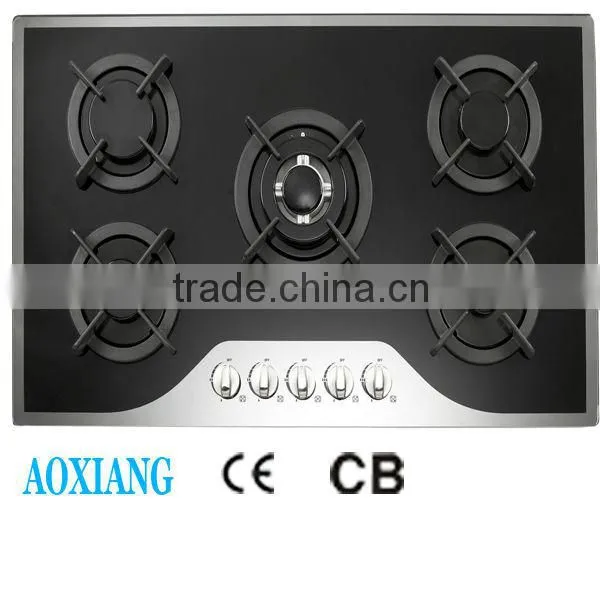 Built-in Tempered Glass Kitchen 5 Burner Gas Cooking Range / Gas Hob/ Gas Cooker D925Y