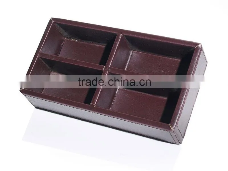 2015 New arrived waterproof leather scarf storage box