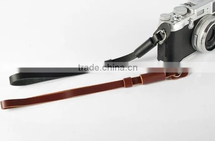 genuine leather camera wrist strap
