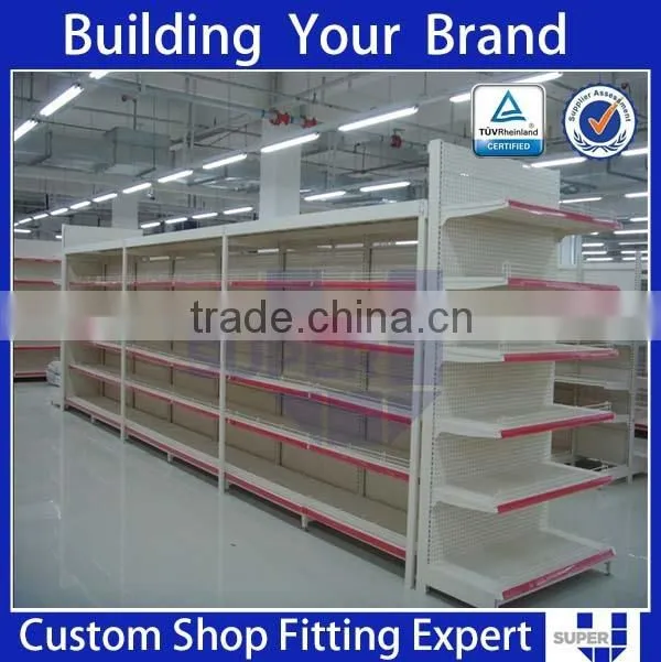MDF and metal supermarket shelves gondola boat