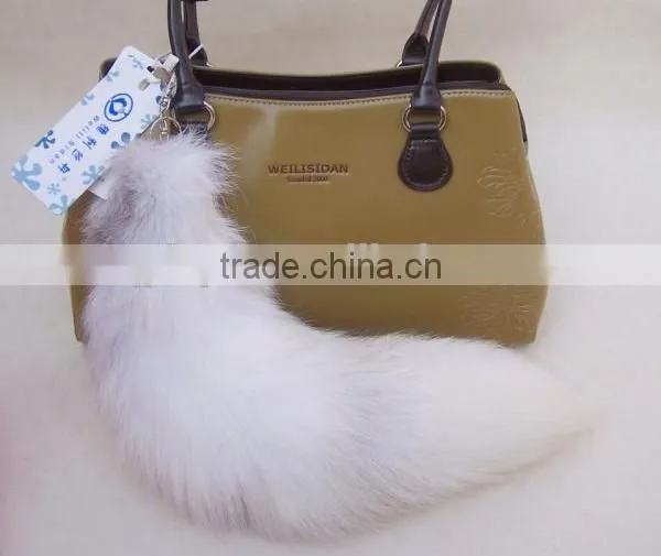 Natural Fox Fur Tail / Dye Color Fox Tail Fur Keychain