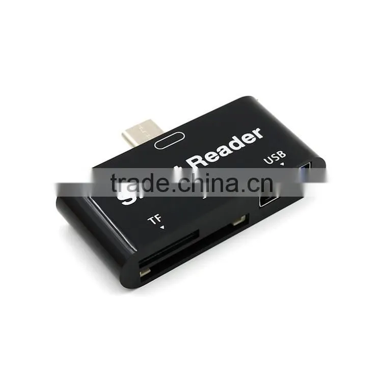 Type-C 3 in 1 Multifunction Memory Card Reader Adapter USB/TF/SD for Macbook Card Reader USB Flash Drives