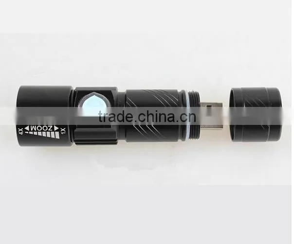 factory directly sale usb charger flashlight