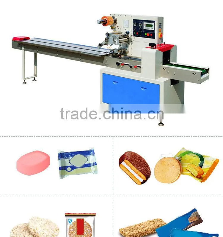 Automatic biscuit/chocolate/cookies/bread Flow packing Machine